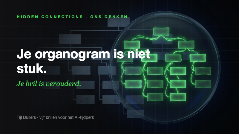 Artikelcover — Je organogram is niet stuk. Je bril is verouderd.